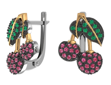 Children Gold-plated earrings with zirconia 