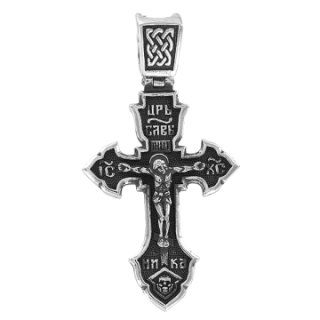 Подвеска крестик серебряный 925 пробы 