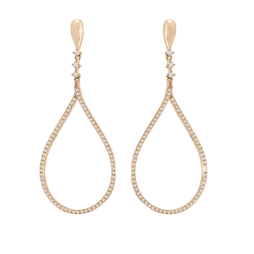 Gold-plated earrings with zirconia 