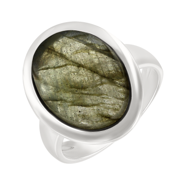 Женское серебряное кольцо 925 пробы с лабрадорит 