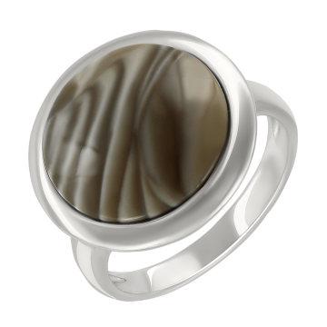 Damen-ring aus 925er Sterling Silber mit Feuerstein  