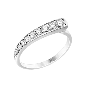 Damen-ring aus 925er Sterling Silber mit Zirkonia 
