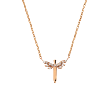 Necklace in red gold of 585 assay value with Diamonds 42 cm
