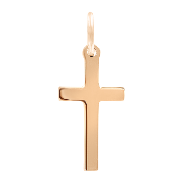 Cross from red gold of 585 assay value 