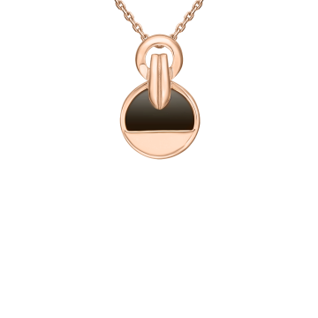 Pendant in 585 Rose Gold with Onyx 