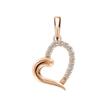 Anhänger aus Rotgold 585 mit Zirkonia 