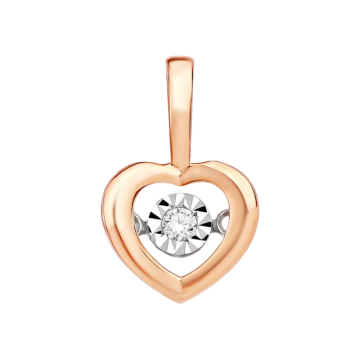 Anhänger aus Rotgold 585° mit Brillanten 