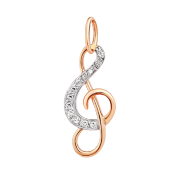 Anhänger aus Rotgold 585° mit Brillanten 