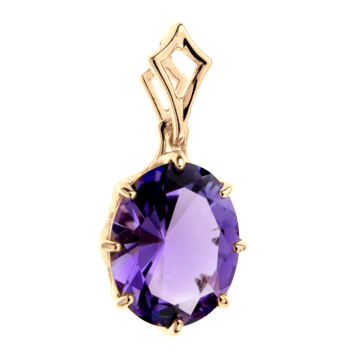 Anhänger aus Rotgold 585° mit Amethyst 