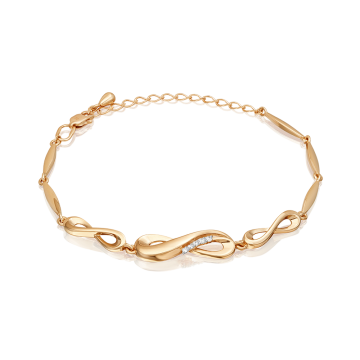 Armband aus Rotgold 585° mit Zirkonia 