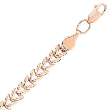 Bracelet in red gold of 585 assay value 