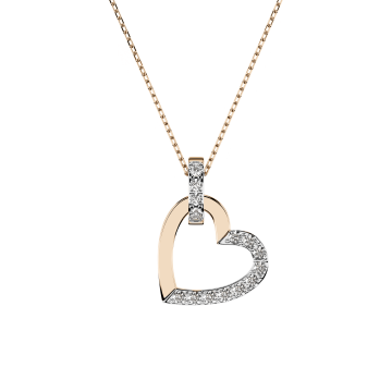 Collier aus Rotgold 585° mit  Brillanten 