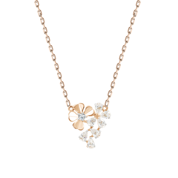 Kette aus Rotgold 585°mit Anhänger/ Zirkonia 