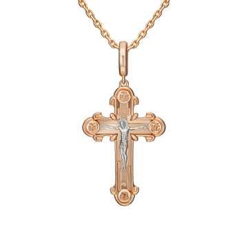 крест из розового золота 585° 