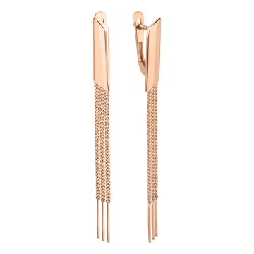 Ohrhänger aus Rotgold 585° mit Zirkonia 