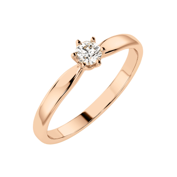 Damenring aus Rotgold 585° mit Brillanten 