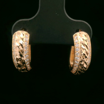 Ohrringe aus Rotgold 585° mit Zirkonia 