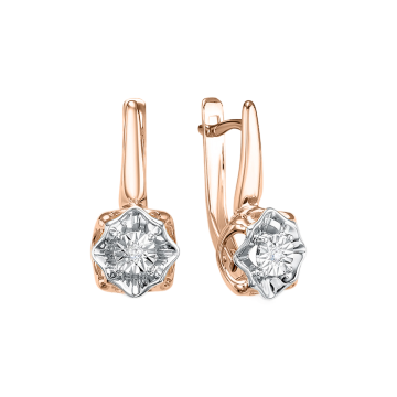 Ohrringe aus Rot/ Weißgold 585° mit Brillanten 