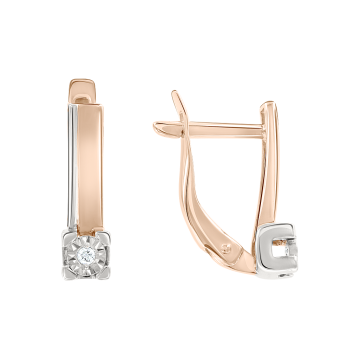 Ohrringe aus Rot/ Weißgold 585° mit Brillanten 