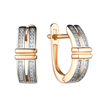 Ohrringe aus Rotgold 585° mit Brillanten 