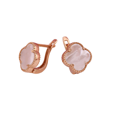 Goldene Ohrringe mit Perlmutt 