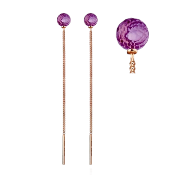 Ohrstecker aus Rotgold 585° mit Amethyst 