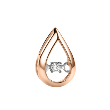 Подвеска из красного золота с бриллиантами 