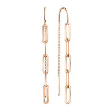 Серьги из красного золота 585 пробы 