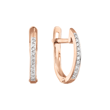 Ohrringe aus Rotgold 585° mit Brillanten 