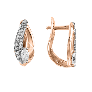 Ohrhänger aus Rotgold 585° mit Zirkonia 