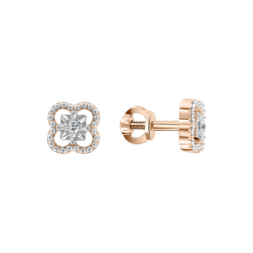 Ohrstecker aus Rotgold 585 mit Brillanten 