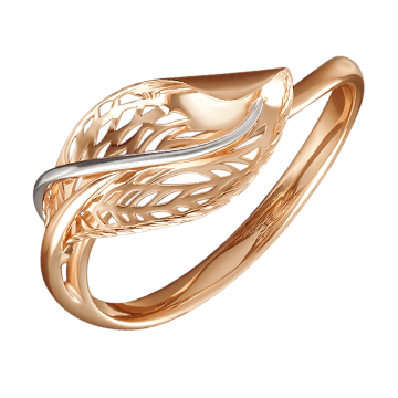 Rot/ Weißgold 585° Damenring 