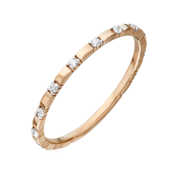 Damenring aus Rotgold 585° mit Zirkonia 