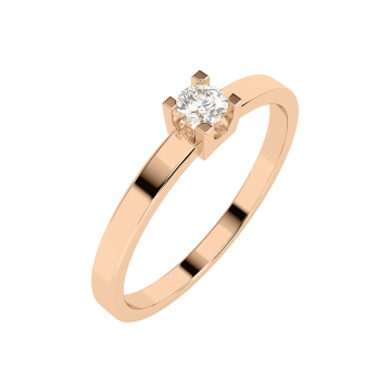 Damenring aus Rotgold 585° mit Brillanten 