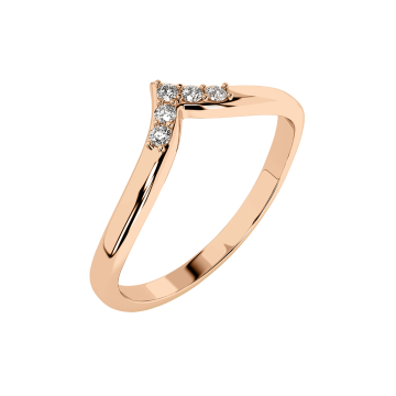 Damenring aus Rotgold 585° mit Brillanten 