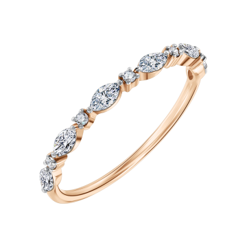 Кольцо из красного золота 585 пробы с бриллиантами 