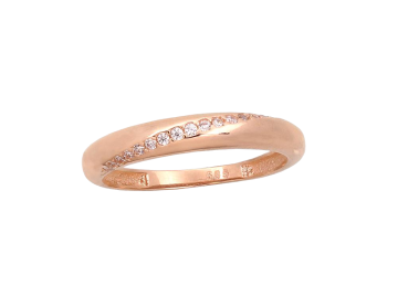Lady´s ring in red gold of 585 assay value with zirconia 16,0 mm
