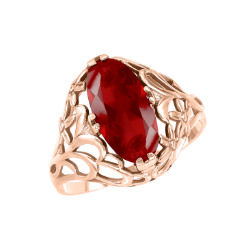 Damenring aus Rotgold 585° mit Rubin HTS. 