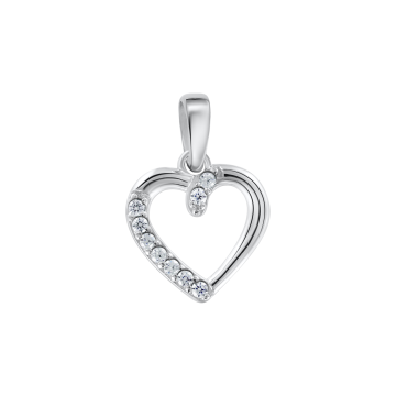 Silver pendant with cubic zirconia 