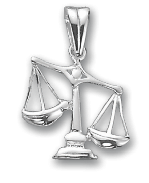 Anhänger Sternzeichen Waage aus 925er Sterling Silber 