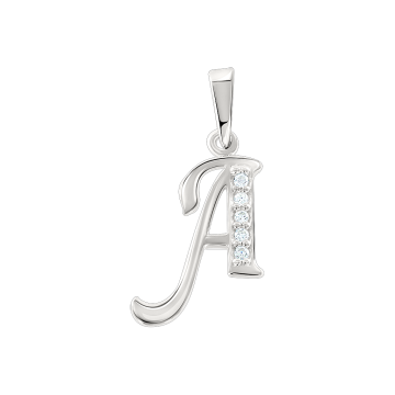 Silver pendant with cubic zirconia 