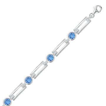 Armband aus 925er Sterling Silber mit Zirkonia 