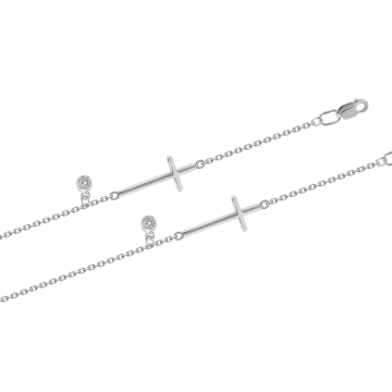 Браслет серебряный 925-ой пробы. Вставка: Фианиты 