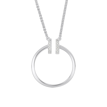 Silver necklace with zirconia 