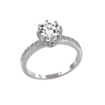 Damenring aus 925er Silber mit Zirkonia 