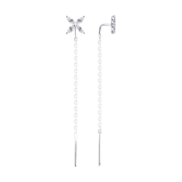 Silver earrings with zirconia 