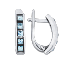 Silver earrings with zirconia 