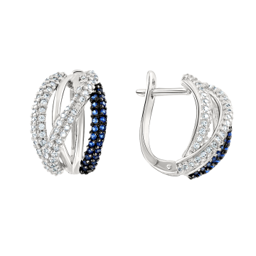 Silver earrings with zirconia 