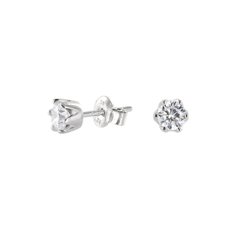 Silver earrings with zirconia 