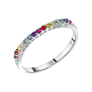 Damen-ring aus 925er Silber mit Zirkonia 